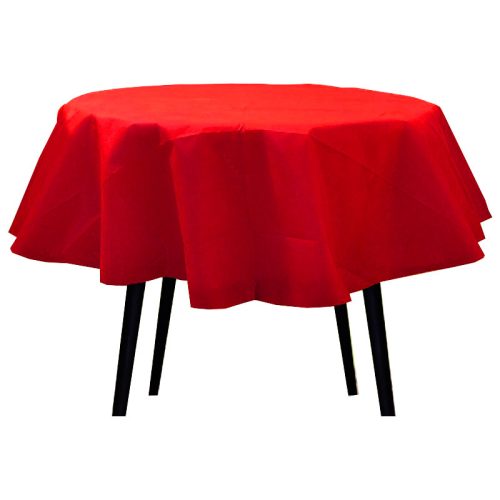 Mantel Liso Redondo Color ROJO (Friselina)