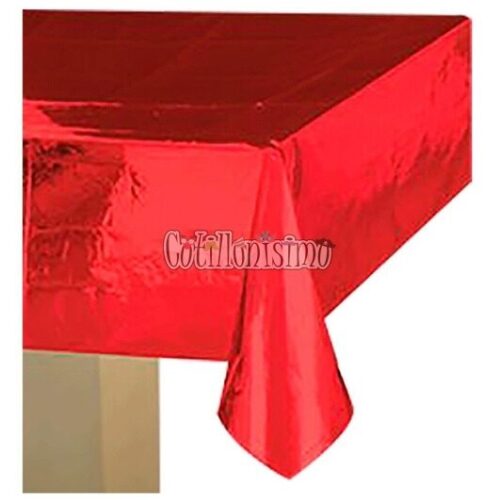 Mantel Metalizado ROJO 2,74 Mts X 1,37 Mts
