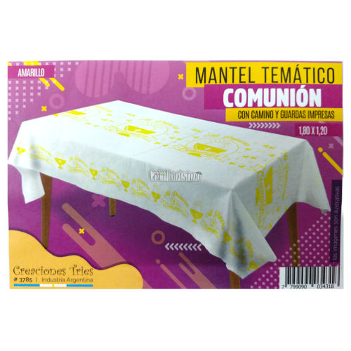 Mantel Temático Rectangular MI COMUNIÓN (Friselina)