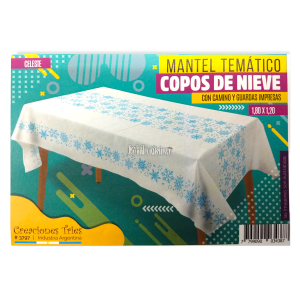 Mantel Tematico Rectangular COPOS DE NIEVE (Friselina)