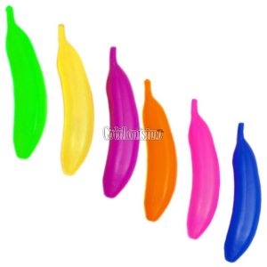 Maraca Banana Plastico x1u Colores Surtidos