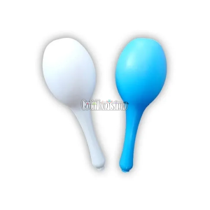 Maraca Celeste y Blanca x1 Unidad
