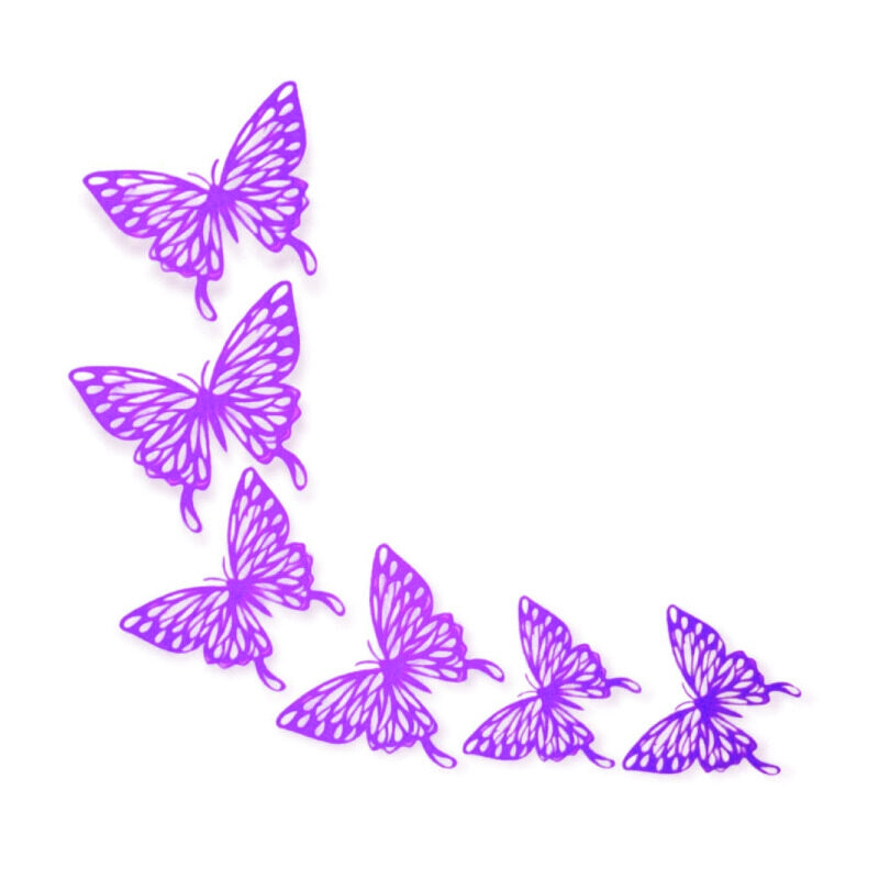Adorno Mariposa Calada Violeta x6 Unidades Modelos Surtidos