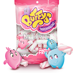 Marshmallows - Malvaviscos Twister Fresa BUFFYS 200 Grs