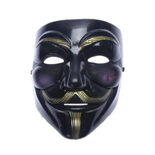 Mascara V de Venganza / Anonymous / HACKER  Color Negra