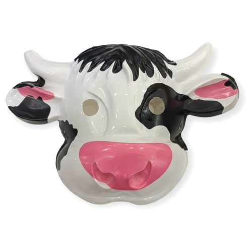 Mascara Careta Plástica Vaca x1 Unidad