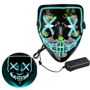 Mascara Luminosa La Purga CELESTE NEON (LED)