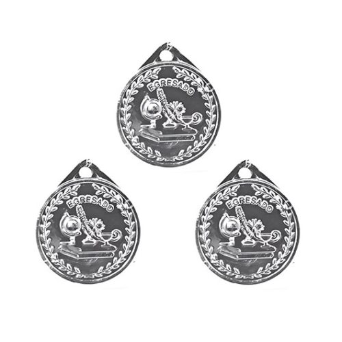 Medallas Egresados Plateadas x12 Unidades