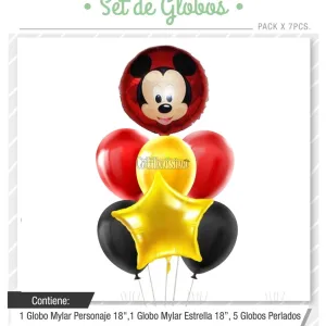 Set Globos MICKEY 7 Pcs
