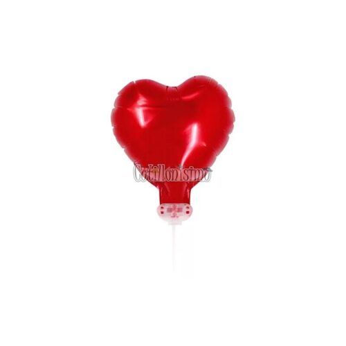 Mini Globo Corazón Inflable Metalizado 10cm Color ROJO
