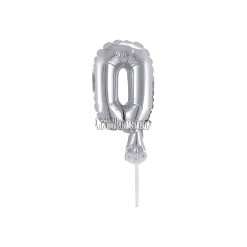 Mini Globo Metalizado Numero 0 15 cm