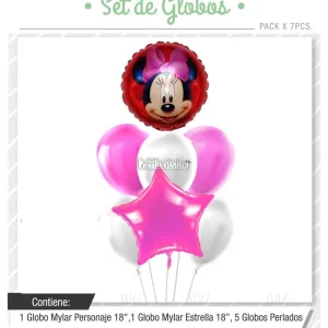Set Globos MINNIE 7 Pcs