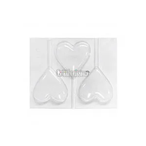 Molde Placa Acetato Chupetin Corazon x3