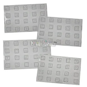 Molde Acetato 16x26cm Chocomensajes x4 piezas