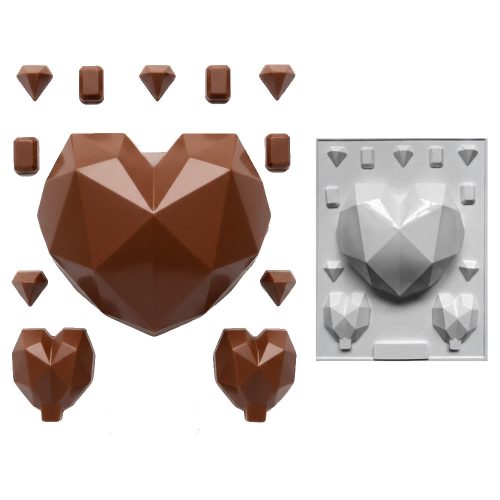 Molde Placa de Acetato Corazón Piñata 19cm