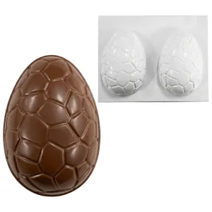 Molde Placa de Acetato Huevo de Pascua Caparazón Texturizado Doble 10cm