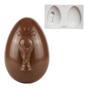 Molde Placa de Acetato Huevo de Pascua Copa del Mundo y 3 Estrellas 14cm