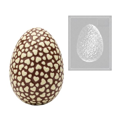 Molde Placa de Acetato Huevo de Pascua Corazones 16cm