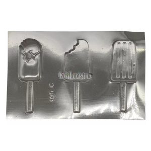 Molde Placa Acetato Paletas de Helado x3