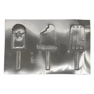 Molde Placa Acetato Paletas de Helado x3