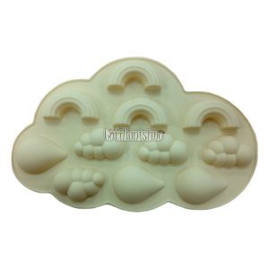 Molde de Silicona Para Bombones Arcoíris - Nubes - Gotas