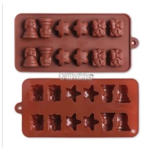 Molde Para Bombones de Silicona CAMPANA ESTRELLA REGALO