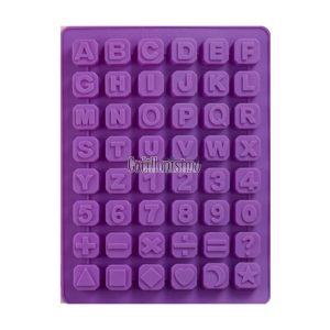 Molde Silicona Letras Números y Símbolos