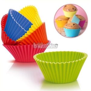 Molde de Silicona Para Muffins x1 Unidad Colores Surtidos