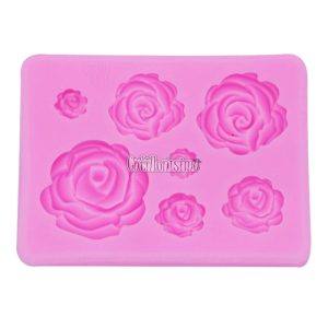 Molde Silicona Rosas Tamaños Varios