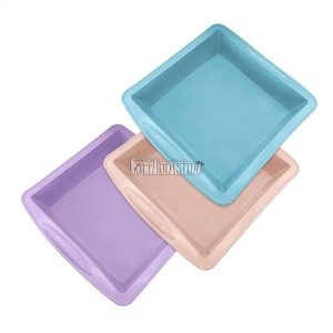 Molde de Silicona Cuadrado 26x24x5cm Colores Surtidos