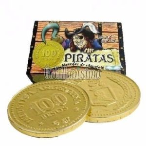 Moneda PIRATA de Chocolate X60 Unidades