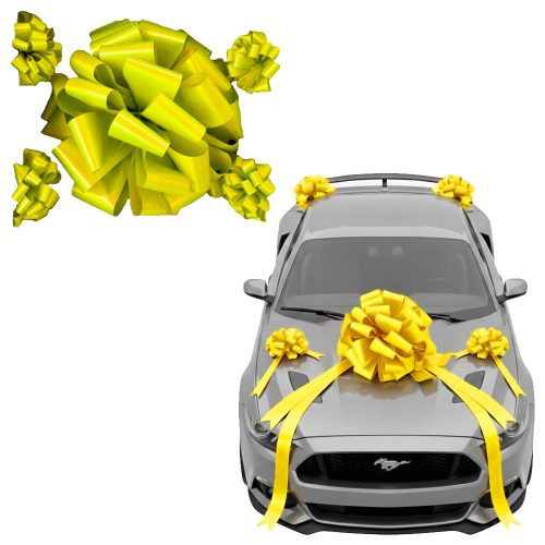 Moño Gigante para Auto Color Amarillo