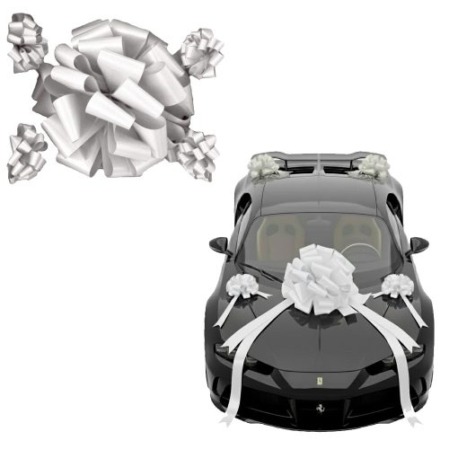 Moño Gigante para Auto Color Blanco