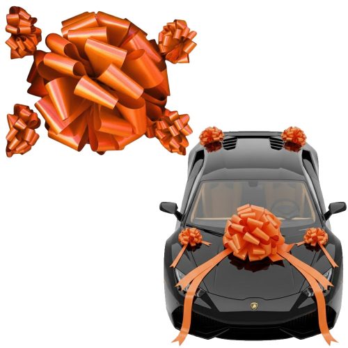 Moño Gigante para Auto Color Naranja