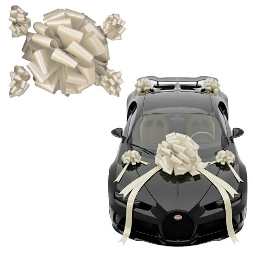 Moño Gigante para Auto Color Natural