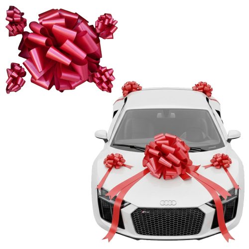Moño Gigante para Auto Color Rojo