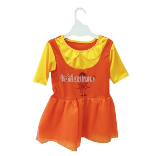 Disfraz MUÑECA JUEGO DEL CALAMAR Talle 3 (Infantil)
