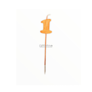 Vela Pinche Gibreada Nº1 Color Naranja