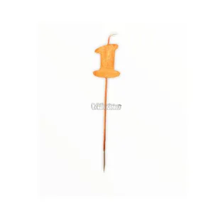 Vela Pinche Gibreada Nº1 Color Naranja