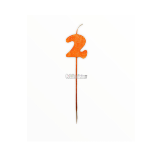 Vela Pinche Gibreada Nº2 Color Naranja