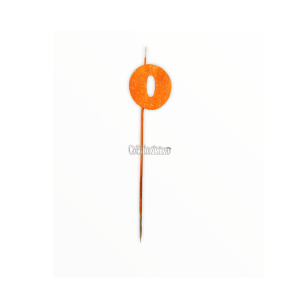Vela Pinche Gibreada Nº0 Color Naranja