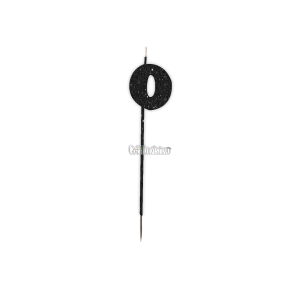 Vela Pinche Gibreada Nº0 Color Negro
