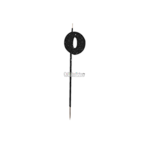 Vela Pinche Gibreada Nº0 Color Negro