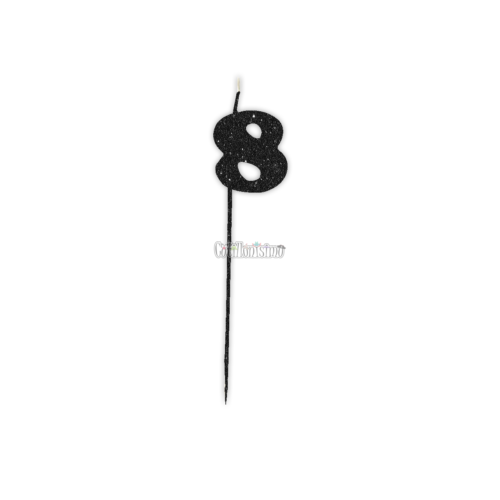 Vela Pinche Gibreada Nº8 Color Negro