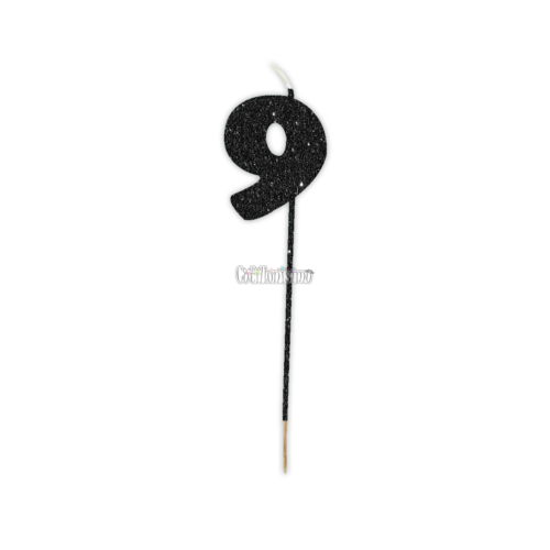 Vela Pinche Gibreada Nº9 Color Negro