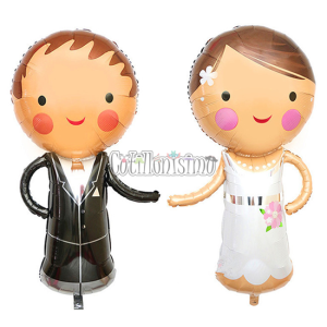 Globo Inflable Novios X2 Unidades 39cm (15 Pulgadas) Aire
