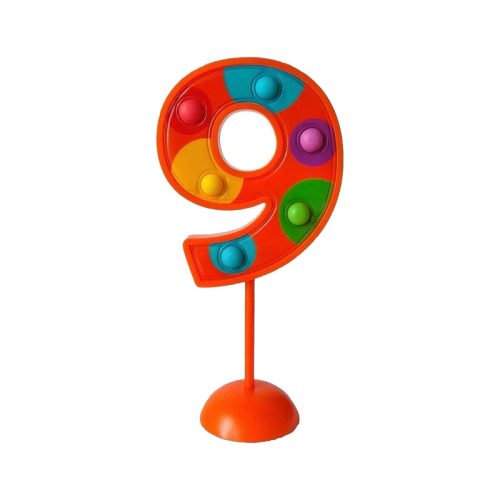 Adorno de Torta Número 9 Luminoso Multicolor