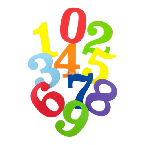 Numeros de Goma Eva Colores Surtidos x10u