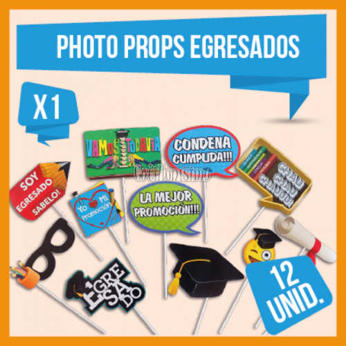 Photo Props EGRESADOS x12 Unidades CARTON