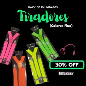 Tirador Unisex Colores Surtidos (FLUO) PACK x10u